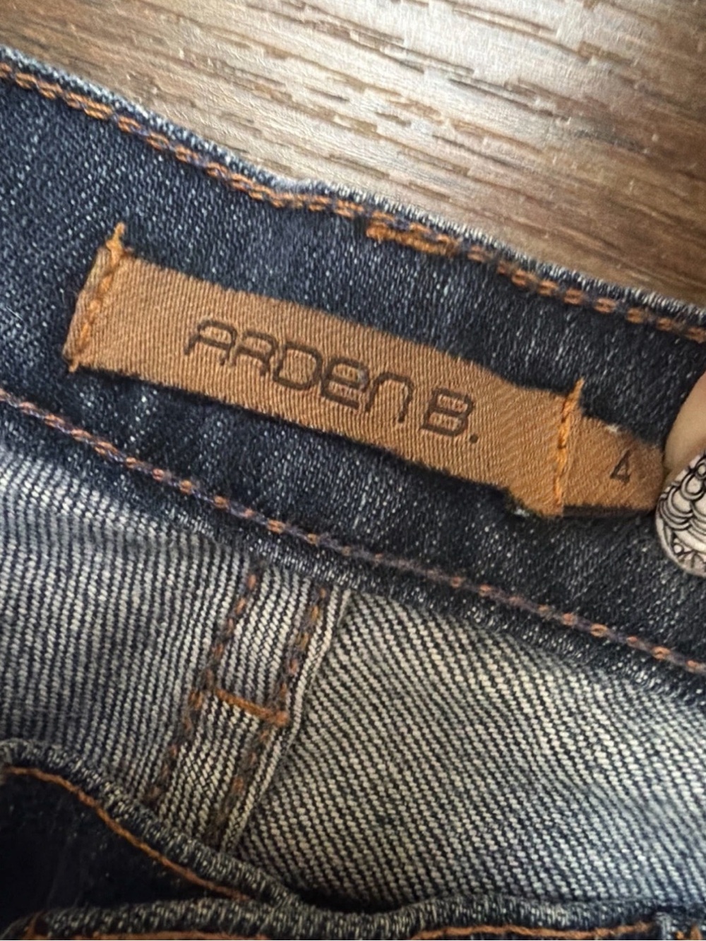 Arden B. Wide Leg Flare Jeans Dark Blue Denim Low Rise Womens Size 4 - Picture 4 of 16